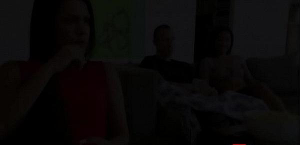  Mom Watches Movie While Son And Daughter Fuck- Maya Bijou